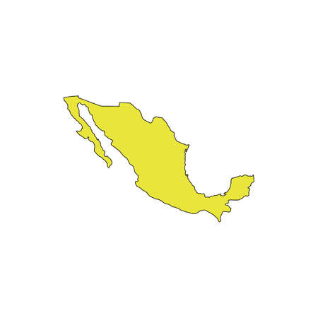 Mexico map icon cartoon isolated on white backgroundのイラスト素材