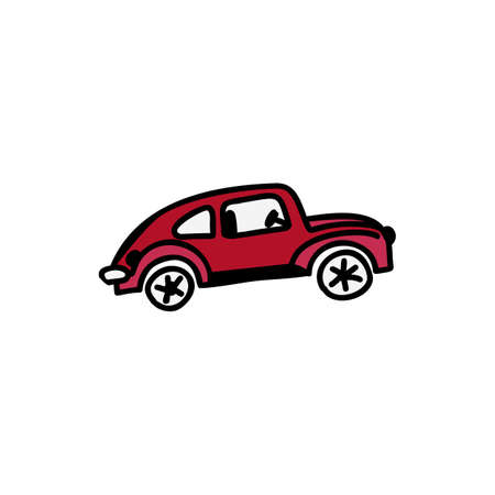 Car cartoon icon isolated on white backgroundのイラスト素材