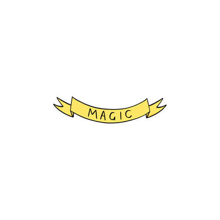 Magic ribbon carton icon isolated on white backgroundのイラスト素材