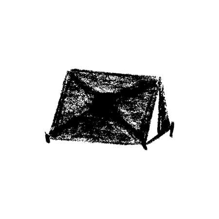 Tent icon vintage isolated on white backgroundのイラスト素材