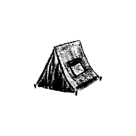 Tent icon vintage isolated on white backgroundのイラスト素材