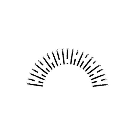 Sunburst icon vintage isolated on white backgroundのイラスト素材