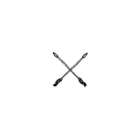 Arrow icon vintage isolated on white background