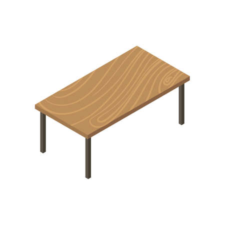 Coffee table isometric icon isolated on white backgroundのイラスト素材