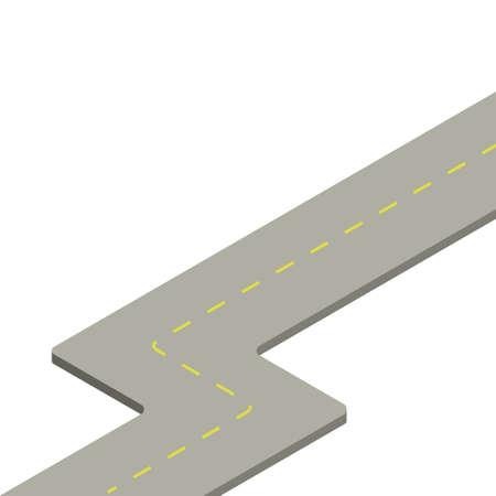 Road isometry icon isolated on white backgroundのイラスト素材