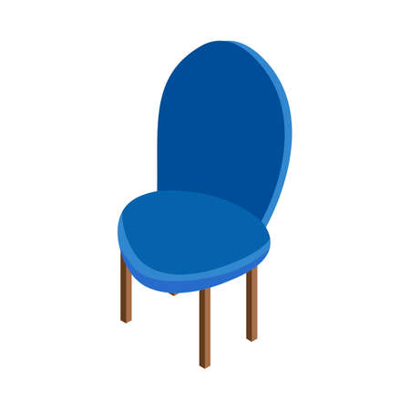 Isometric chair icon isolated on white backgroundのイラスト素材