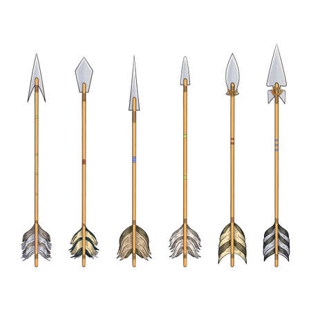 arrows of indians collection for hunting and warのイラスト素材