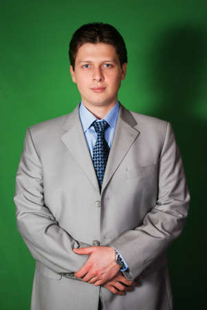 Man in white suit (18). Idea for covers of books and magazines, for commercial ads and articles.の写真素材