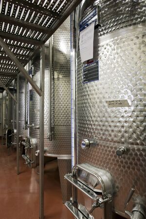 modern vinery in Italy in the land of baroloの写真素材
