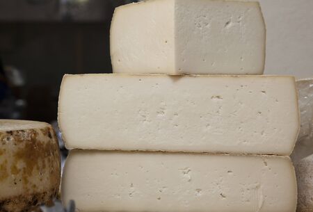 italian crafts cheeses, handmade from cow milk