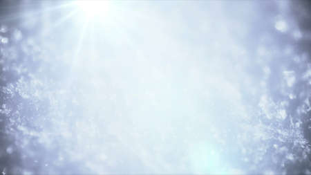 snow background texture shining on the sun white blue color lightの写真素材