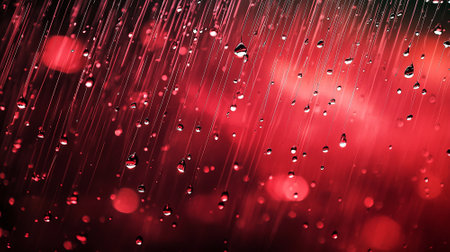 rain drop abstract red pattern macro close upの写真素材