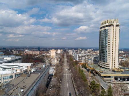 Almaty, Kazakhstan - March 22 2020: city closed for coronovirus quarantineのeditorial素材