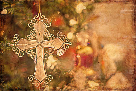 Christmas Background Vintage Style の写真素材