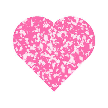 Pink love heart watercolour vector illustration.のイラスト素材