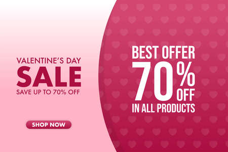 Happy Valentine's day banner vector template, web banner design, discount card, promotion, flyer...