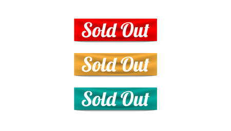 Sold out banner set design template.のイラスト素材