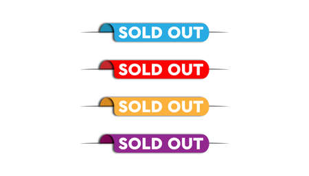 Sold out banner set design templaのイラスト素材