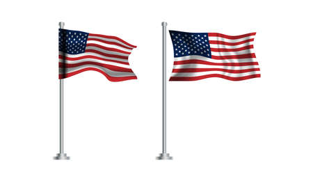 Flag of United States of America background template.のイラスト素材