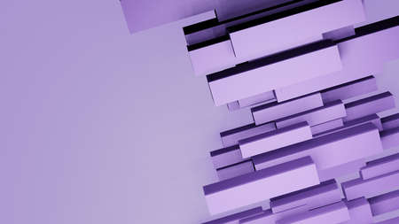 Abstract geometric 3D rendering object.の写真素材