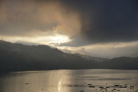 Lake sceneryの写真素材