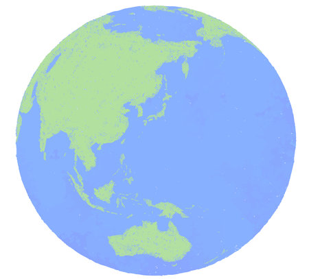 Vector illustration of the Earth in color pencil styleのイラスト素材