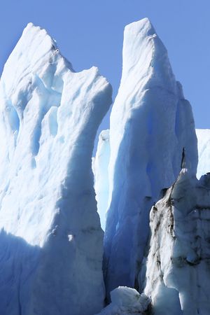 Detail of a large glacier in Sermilik Fjord, Greenland