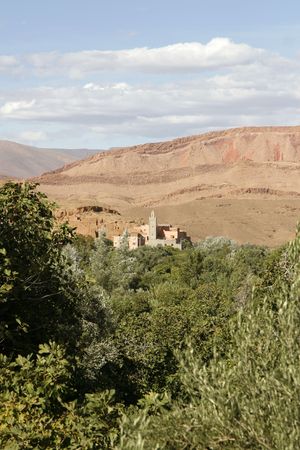 Green mosque in Boumalne Dades, Moroccoの写真素材