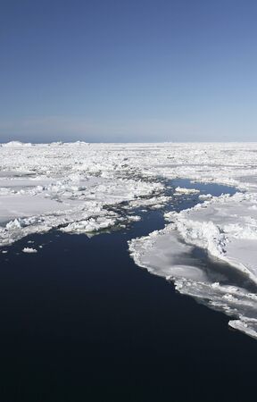 Aerial view of the sea ice in the Weddell Sea, Antarctica