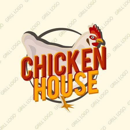 Creative design with realistic chicken. Vector illustration, poultry design.のイラスト素材