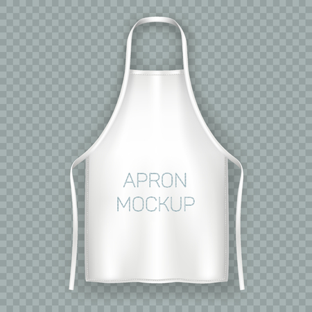 White isolated cooking apron or working uniformのイラスト素材