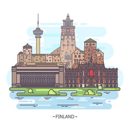 Famous Finland landmarks and Finnish monumentsの素材 [FY310110389029]