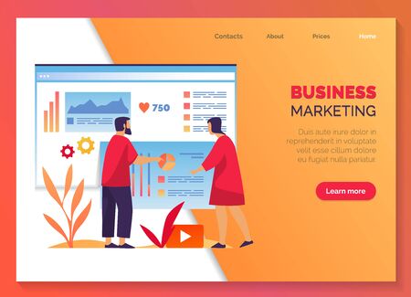 Business marketing, company development managementのイラスト素材