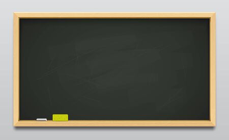 Dark green school blackboard or empty classboardのイラスト素材