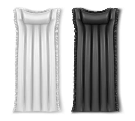 Mattress inflatable for pool and beach, realisticのイラスト素材