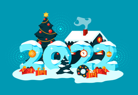 New year banner or background. Holiday cardのイラスト素材