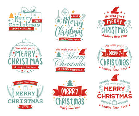 Greetings or text for Christmas or New Year cardのイラスト素材