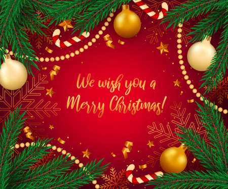 Xmas or Christmas greeting card, holiday flyerのイラスト素材