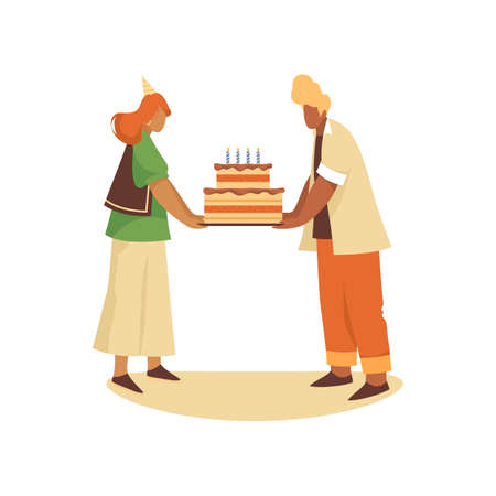 Birthday event or holiday, clipart or bannerのイラスト素材