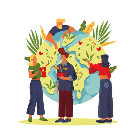 Save or love planet, banner or background.のイラスト素材