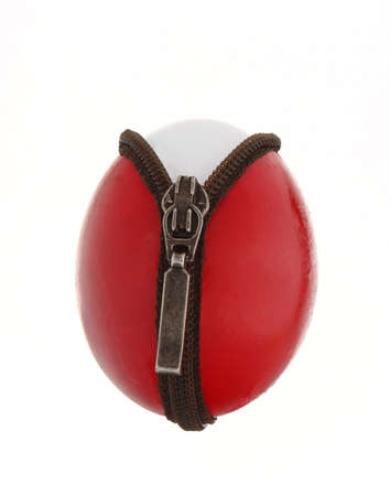 Easter egg in white backgroundの写真素材