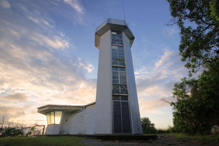 a lighthouse on the morning lightの写真素材