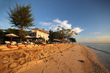 resort on the beach near the waterの写真素材