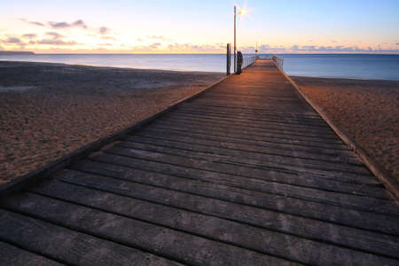 pier along the south australia coastlineの写真素材