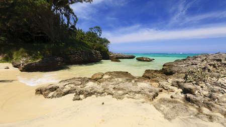 rocks and aqua water on on lord howe island