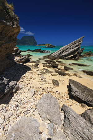 sunlight on the water on lord howe islandの写真素材