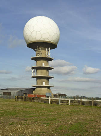 This huge radar dome stands high on the Lincolnshire Wolds. This installation is now part of  Britains National Air Traffic System. ( N.A.T.S )のeditorial素材
