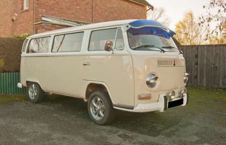 05688  This very smart VW camper van was parked at a local garage, waiting to be collected by itのeditorial素材