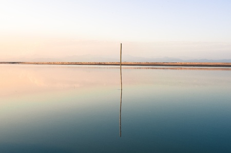 Brahmaputra at Sunsetの写真素材