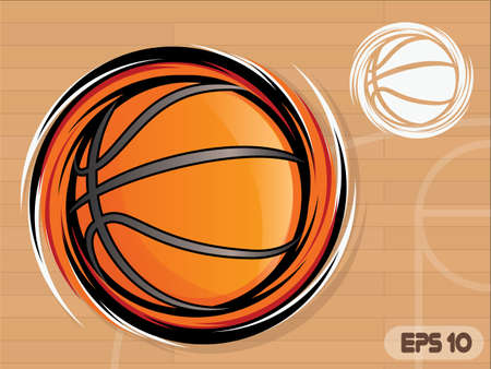 Spinning Basketball Icon/Basketball Team Mascotのイラスト素材